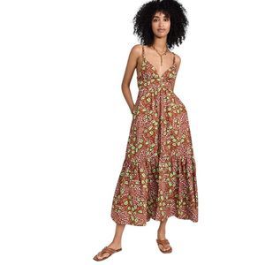 A.L.C Rhodes Cutout Cotton Print Maxi Dress Women Size 6